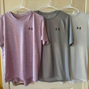UNDER ARMOUR: LOT OF 4 WOMENS ACTIVE SHIRTS-SIZE SMALL